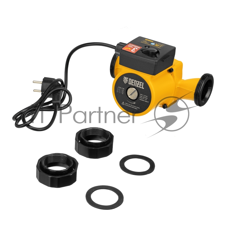 Циркуляционный насос CP32-4, напор 4 м, 50 л/мин, 1 м кабель, монт. длина 180 мм// Denzel