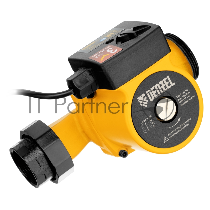 Циркуляционный насос CP32-4, напор 4 м, 50 л/мин, 1 м кабель, монт. длина 180 мм// Denzel