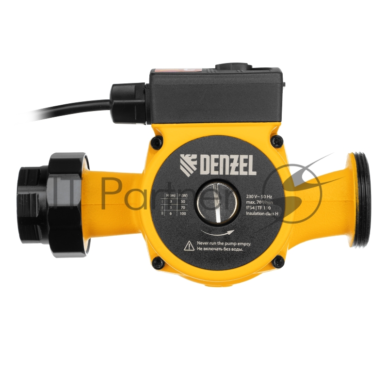 Циркуляционный насос CP32-6, напор 6 м, 70 л/мин, 1 м кабель, монт. длина 180 мм// Denzel