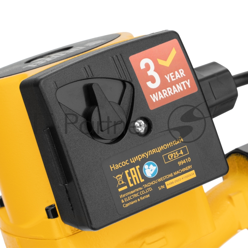 Циркуляционный насос CP25-4, напор 4 м, 50 л/мин, 1 м кабель, монт. длина 180 мм// Denzel