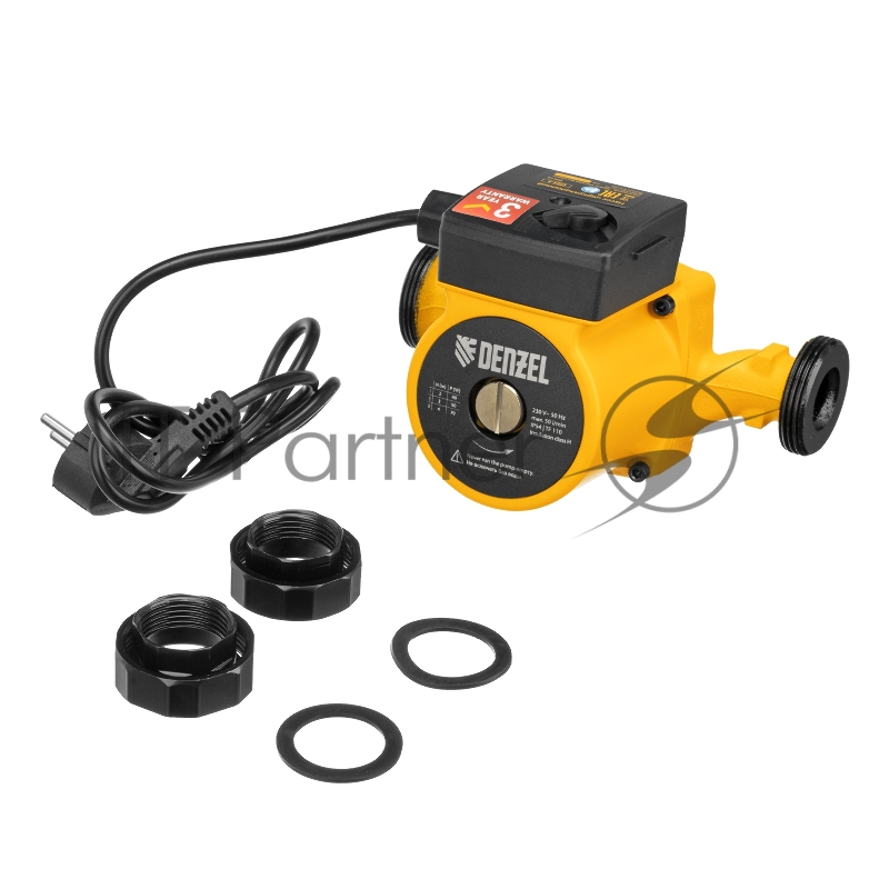 Циркуляционный насос CP25-4, напор 4 м, 50 л/мин, 1 м кабель, монт. длина 180 мм// Denzel