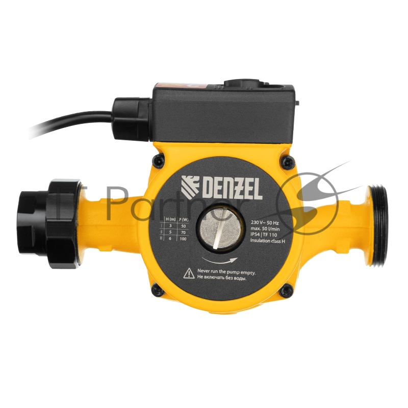 Циркуляционный насос CP25-6, напор 6 м, 50 л/мин, 1 м кабель, монт. длина 180 мм// Denzel