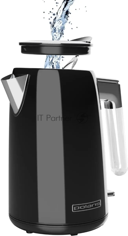 Чайник электрический Polaris PWK 1746CA Water Way Pro 1.7л. 2200Вт черный (корпус: нержавеющая сталь)