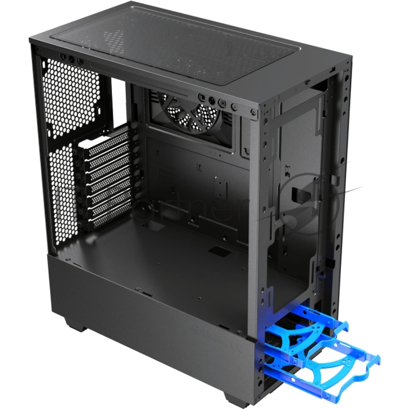 Компьютерный корпус, без блока питания ATX Gamemax Contac COC BG ATX case, black/grey, w/o PSU, w/2xUSB3.0, w/1x14cm ARGB front fan(GMX-FN14-Rainbow-C9), w/1x12cm ARGB rear fan(GMX-FN12-