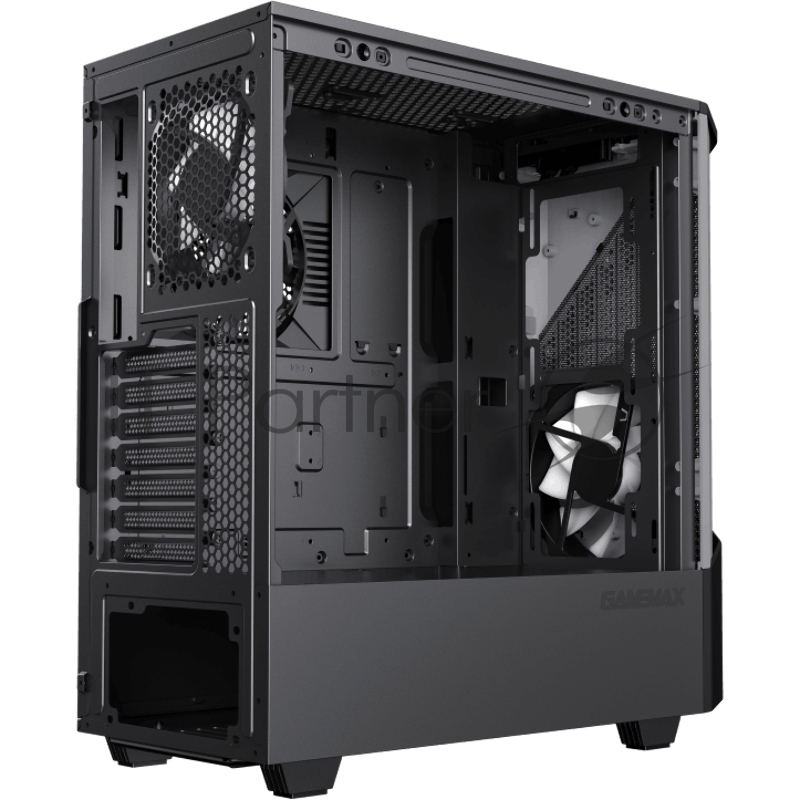Компьютерный корпус, без блока питания ATX Gamemax Contac COC BG ATX case, black/grey, w/o PSU, w/2xUSB3.0, w/1x14cm ARGB front fan(GMX-FN14-Rainbow-C9), w/1x12cm ARGB rear fan(GMX-FN12-