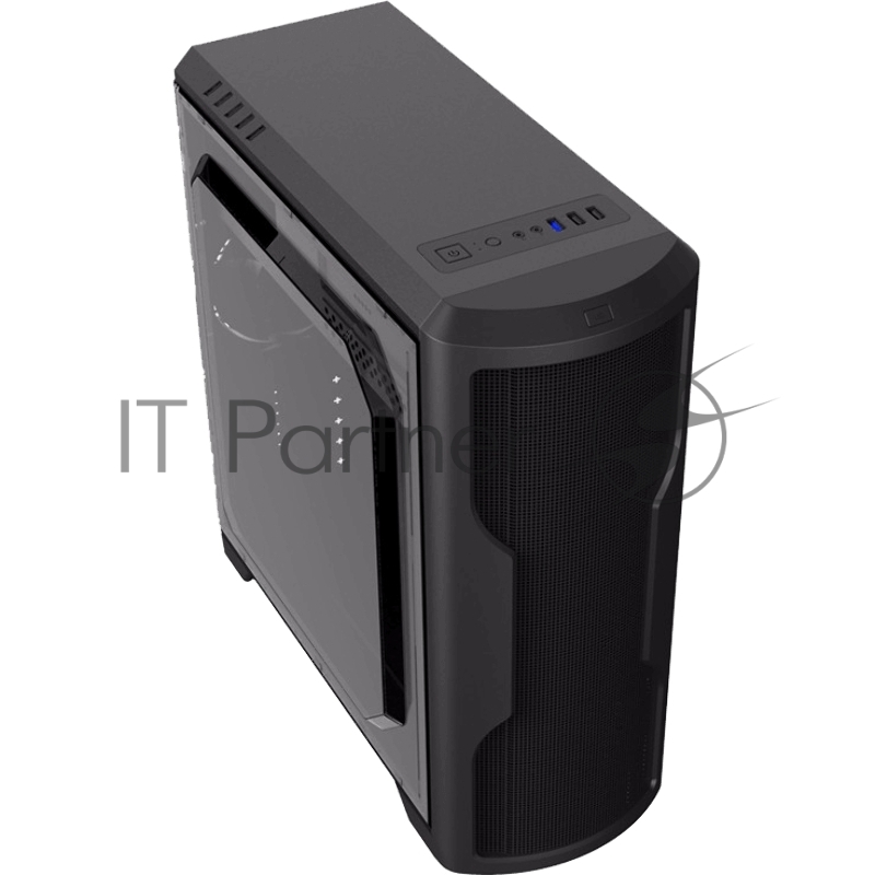 Компьютерный корпус, без блока питания ATX Gamemax G562 Matrix ATX case, black, w/o PSU, w/1xUSB3.0+2xUSB2.0, w/1x12cm 32xLeds Blue LED rear fan