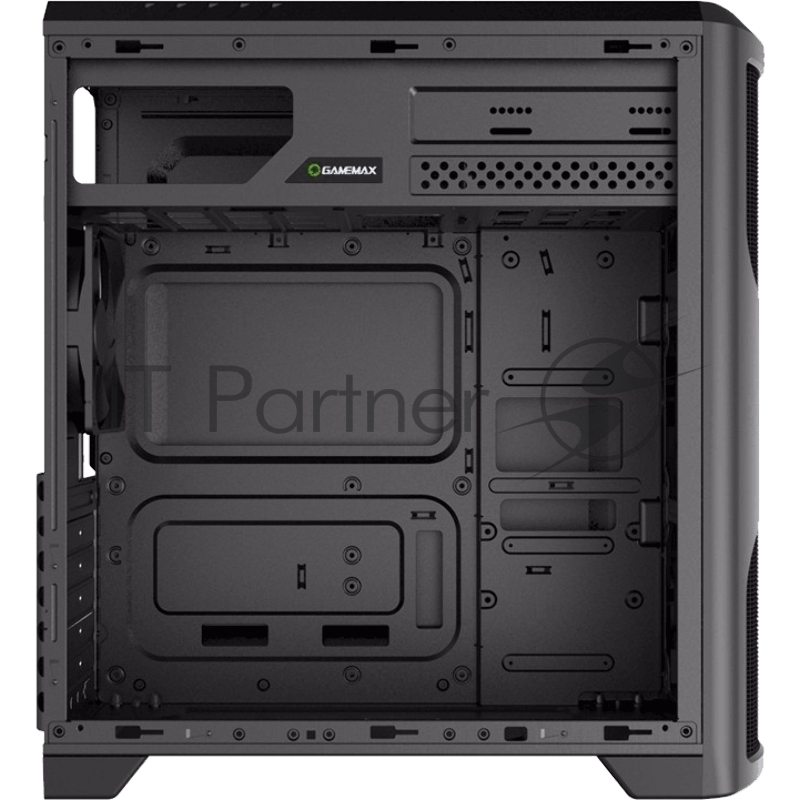 Компьютерный корпус, без блока питания ATX Gamemax G562 Matrix ATX case, black, w/o PSU, w/1xUSB3.0+2xUSB2.0, w/1x12cm 32xLeds Blue LED rear fan