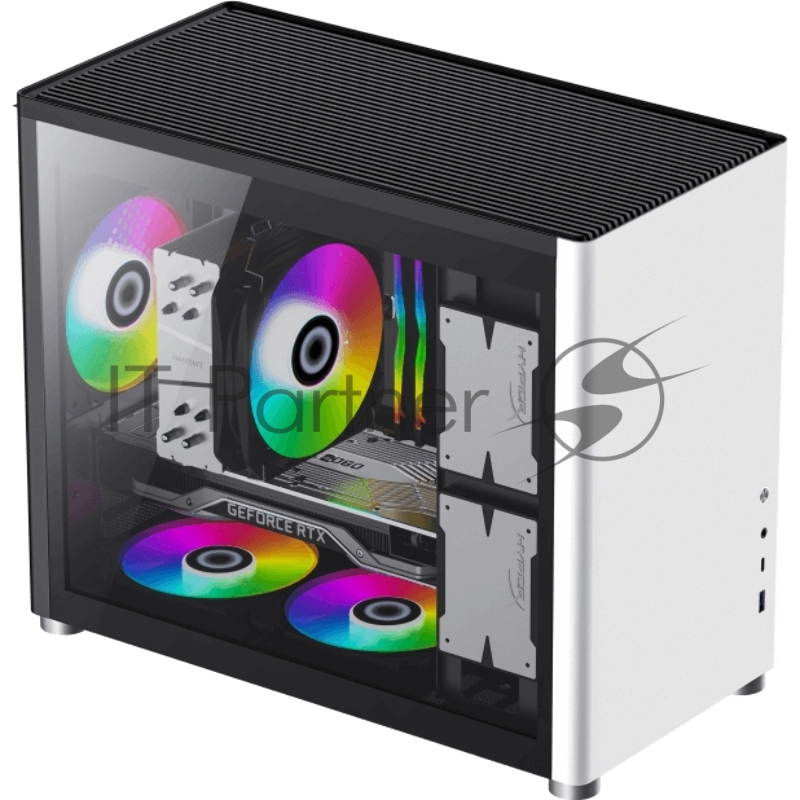 Компьютерный корпус, без блока питания mATX Gamemax Spark White mATX case, white, w/o PSU, w/1xUSB3.0+1xType-C, 1xCombo Audio