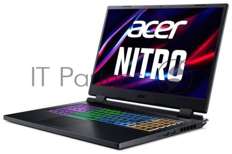 Ноутбук Acer Nitro 5 AN517-55-56DM 17.3(1920x1080)/Intel Core i5 12500H(3.3Ghz)/8192Mb/512SSDGb GeForce RTX3050Ti(4096Mb)/Cam/BT/WiFi/ 1y/3kg/Black/noOS + EN kbd Английская клавиатура