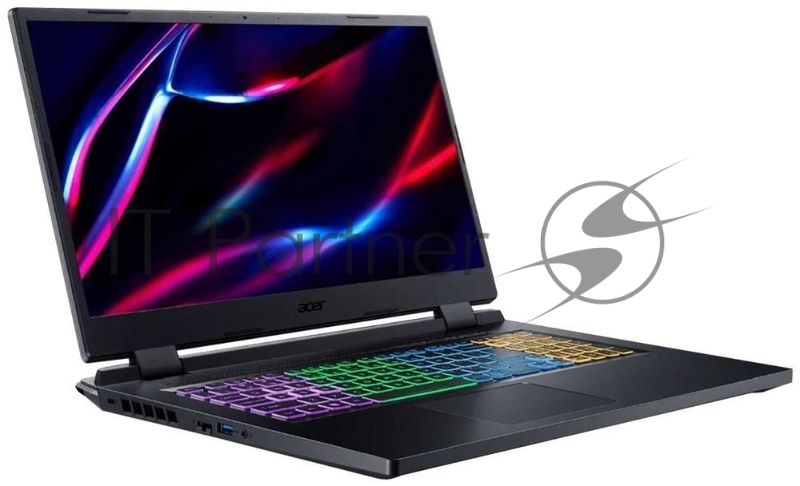 Ноутбук Acer Nitro 5 AN517-55-56DM 17.3(1920x1080)/Intel Core i5 12500H(3.3Ghz)/8192Mb/512SSDGb GeForce RTX3050Ti(4096Mb)/Cam/BT/WiFi/ 1y/3kg/Black/noOS + EN kbd Английская клавиатура
