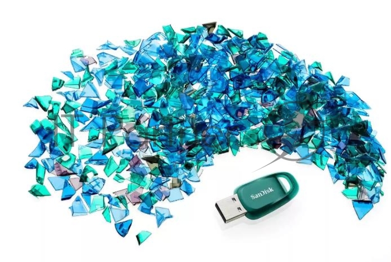 Флеш накопитель 128GB SanDisk CZ96 Ultra Eco, USB 3.2, Blue-Green