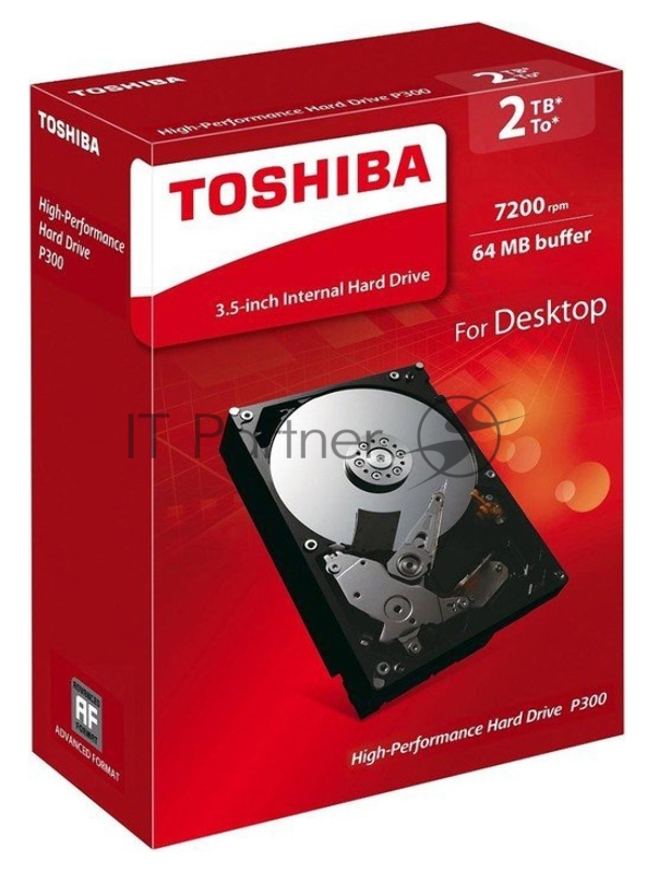 Жесткий диск Toshiba SATA-III 2Tb HDWD120EZSTA P300 (7200rpm) 64Mb 3.5 Rtl