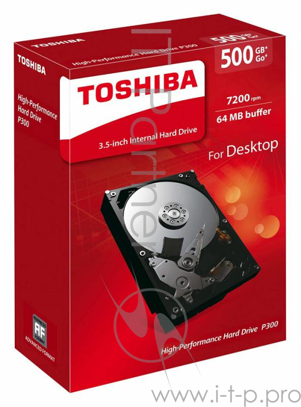 Жесткий диск Toshiba SATA-III 500Gb HDWD105EZSTA P300 (7200rpm) 64Mb 3.5 Rtl