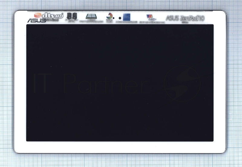 Модуль (матрица + тачскрин) для Asus Zenpad 10 (Z300CL) белый с рамкой