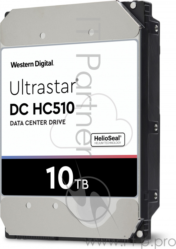 Жесткий диск WD Original SATA-III 10Tb 0F27504 HUH721010ALN604 Ultrastar DC HC510 4KN (7200rpm) 256M