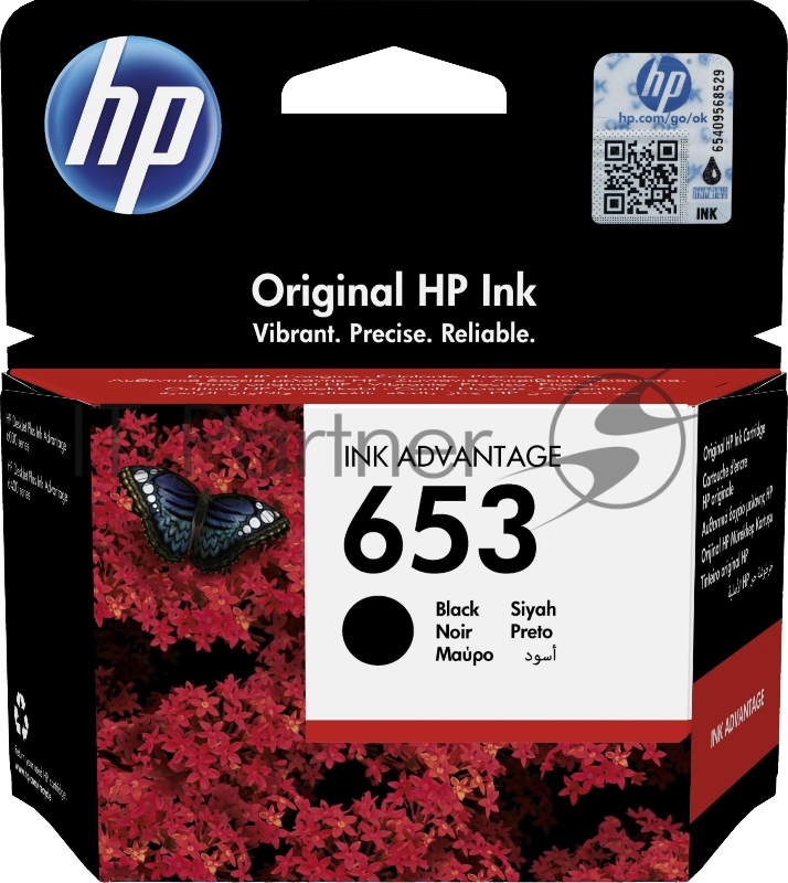 Картридж HP 653 струйный черный (360 стр)