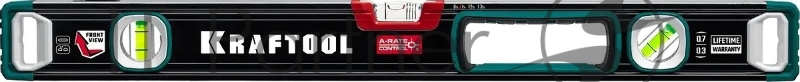 Уровень Kraftool A-RATE CONTROL 600 мм, сверхпрочный уровень с зеркальным глазком