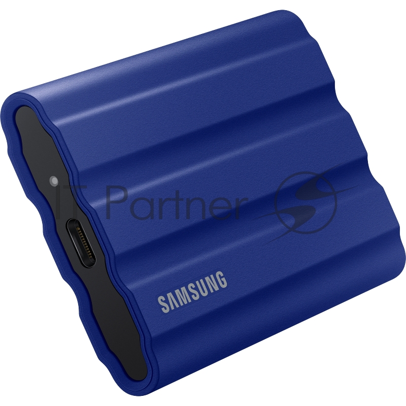 Накопитель Samsung External SSD T7 Shield, 2TB, Type C-to-C/A, USB 3.2 Gen2, R/W 1050/1000MB/s, IP65, 88x59x13mm, 98g, Blue (12 мес.)