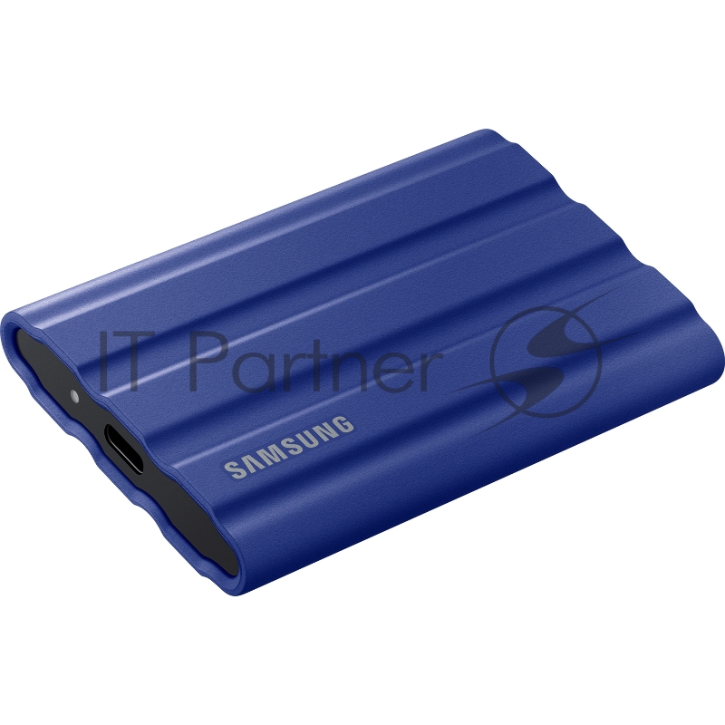 Накопитель Samsung External SSD T7 Shield, 2TB, Type C-to-C/A, USB 3.2 Gen2, R/W 1050/1000MB/s, IP65, 88x59x13mm, 98g, Blue (12 мес.)