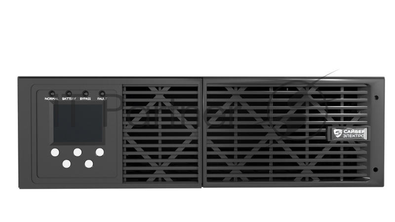 Источник бесперебойного питания/ ИБП Сайбер Электро ЭКСПЕРТ ПЛЮС-10000Р, онлайн, стойка/напольный 10000ВА/9000Вт., USB/RS-232/SNMP Slot/EPO/клеммная колодка (1), 3U, поставляется без аккумуляторных батарей, для работы необходим внешний батарейный мас