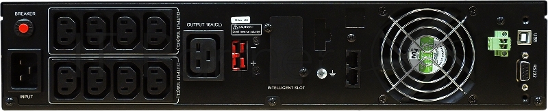 Источник бесперебойного питания/ ИБП Сайбер Электро ЭКСПЕРТ ПЛЮС-2000Р Онлайн, Стойка/Напольный 2000ВА/1800Вт. USB/RS-232/SNMP Slot/EPO, 8 IEC С13, 2U, поставляется без аккумуляторных батарей, для работы необходим внешний батарейный массив 48В, ток з