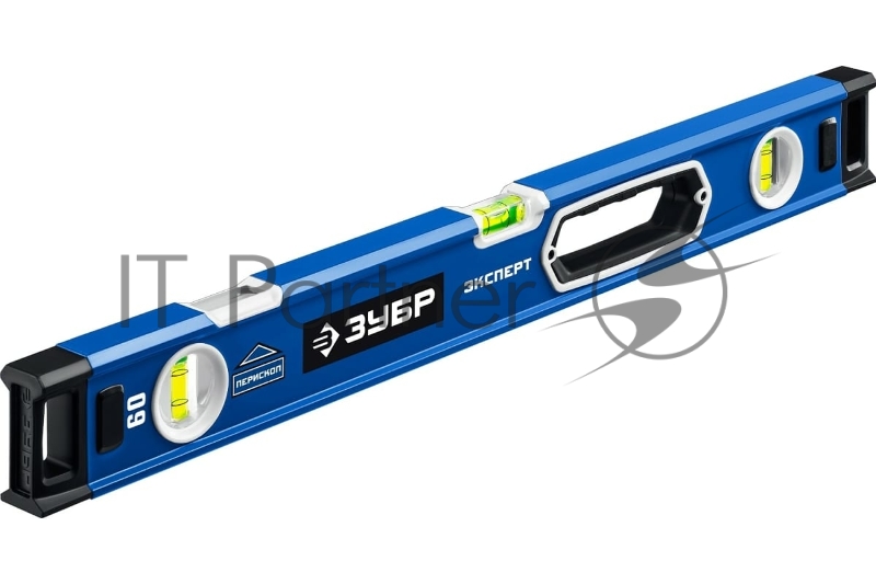 Мощный уровень ЗУБР 600 мм с рукоятками и зеркальным глазком Эксперт