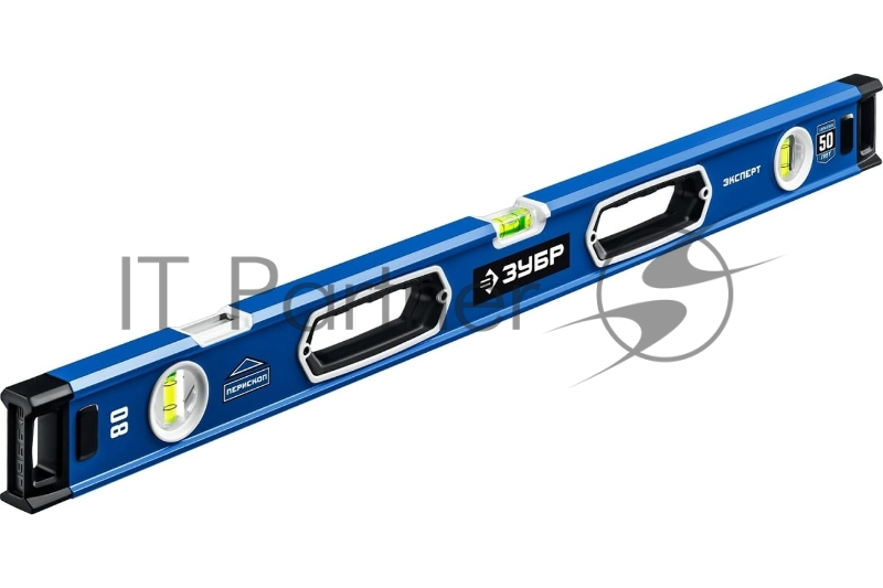 Мощный уровень ЗУБР 800 мм с рукоятками и зеркальным глазком Эксперт