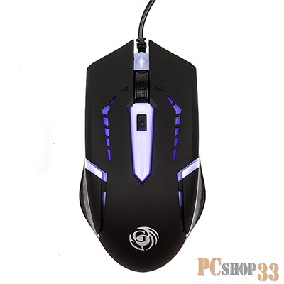 Мышь Мышь MGK-03U Dialog Gan-Kata - игровая, 4 кнопки + ролик, 7-ми цветная подсветка, USB, черная