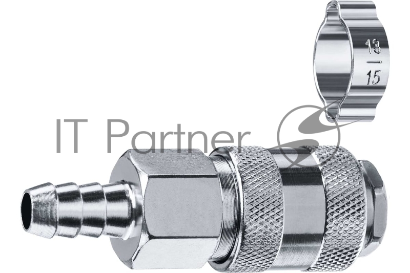 Переходник штуцер ″елочка″ 10 мм - рапид муфта, с хомутом ЗУБР Профессионал