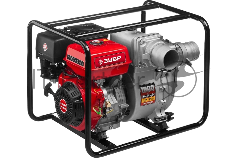 Мотопомпа бензиновая для грязной воды ЗУБР, МПГ-1800, 1800 л/мин