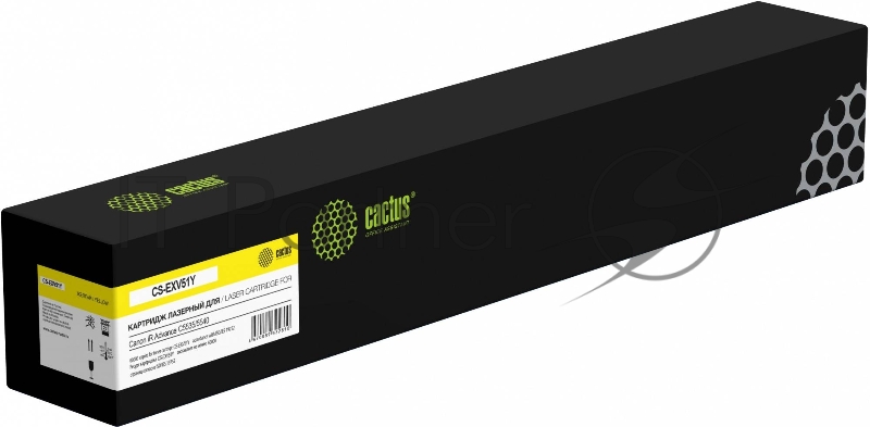 Картридж лазерный Cactus CS-EXV51Y желтый (60000стр.) для Canon iR Advance C5535/5540