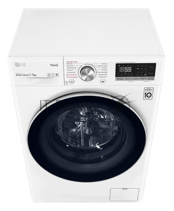 Стиральная машина LG F2DV5S7S1E (Панель управления на Английском языке), класс: E загр.фронтальная макс.:7кг (с сушкой) белый