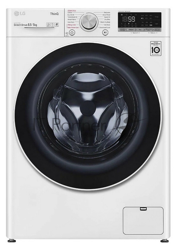 Стиральная машина LG F2DV5S8S0 (Панель управления на Английском языке), класс: E загр.фронтальная макс.:8.5кг (с сушкой) белый