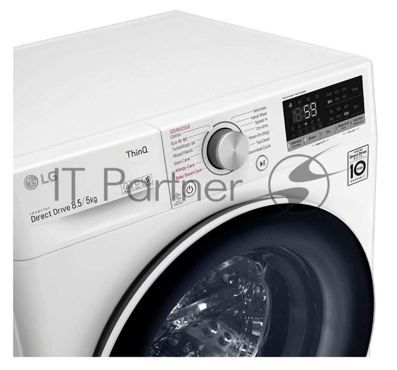 Стиральная машина LG F2DV5S8S0 (Панель управления на Английском языке), класс: E загр.фронтальная макс.:8.5кг (с сушкой) белый