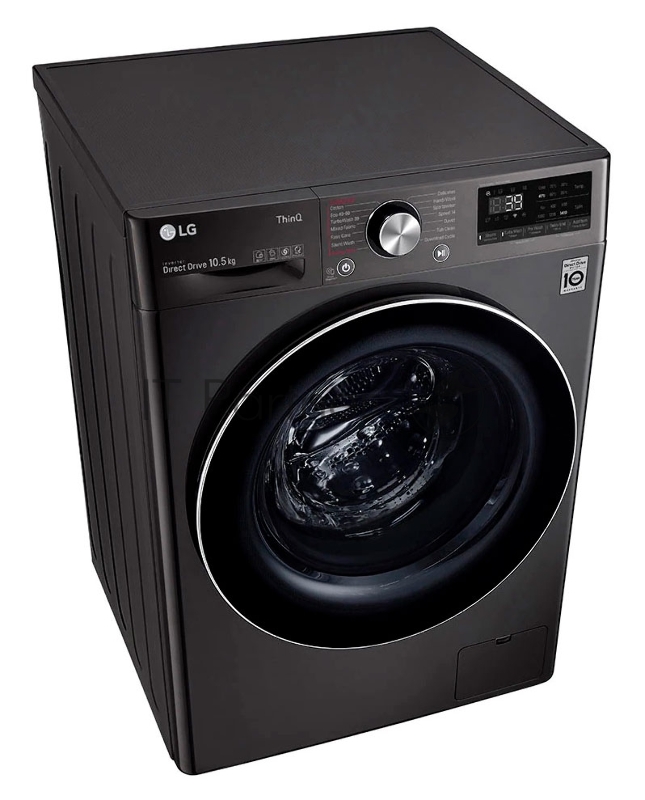 Стиральная машина LG F4WV910P2SE (Панель управления на Английском языке), класс: A загр.фронтальная макс.:10.5кг черный