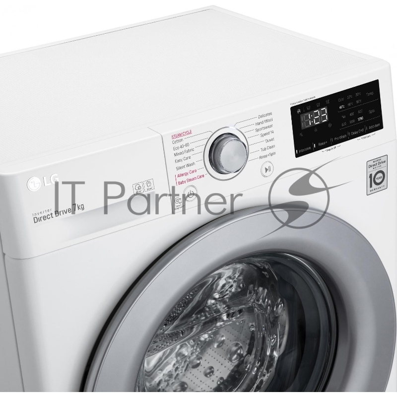 Стиральная машина LG F2WV3S7S4E (Панель управления на Английском языке), класс: D загр.фронтальная макс.:7кг белый