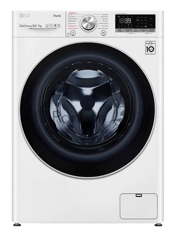 Стиральная машина LG F4DV710S1E (Панель управления на Английском языке), класс: A загр.фронтальная макс.:10.5кг (с сушкой) белый