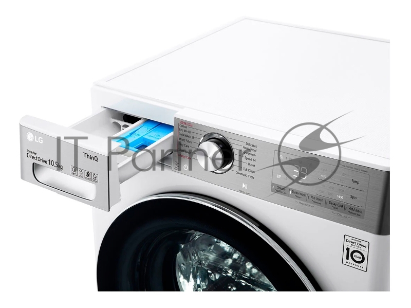 Стиральная машина LG F4WV910P2WE (Панель управления на Английском языке), класс: A загр.фронтальная макс.:10.5кг белый