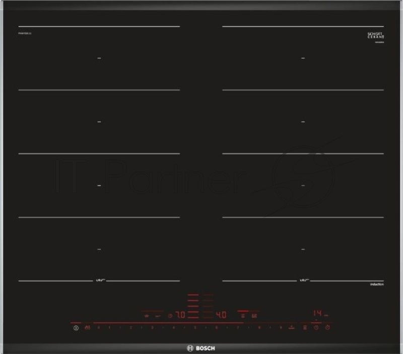 Индукционная варочная панель Bosch Home Connect Serie 8 PXX675DC1E, cтеклокерамика, черная, ширина 60 см