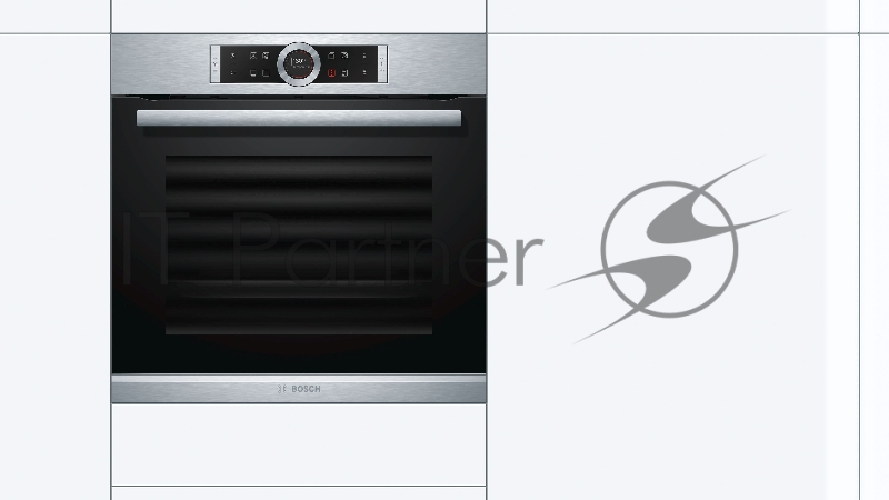 Электрический духовой шкаф Bosch HBG632BS1 59.5x59.4x54.8 см, 71л, дисплей, 8 режимов, сталь