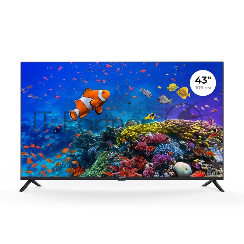 Телевизор Триколор 4K Ultra HD 43” Smart (+1 год подписки), черный