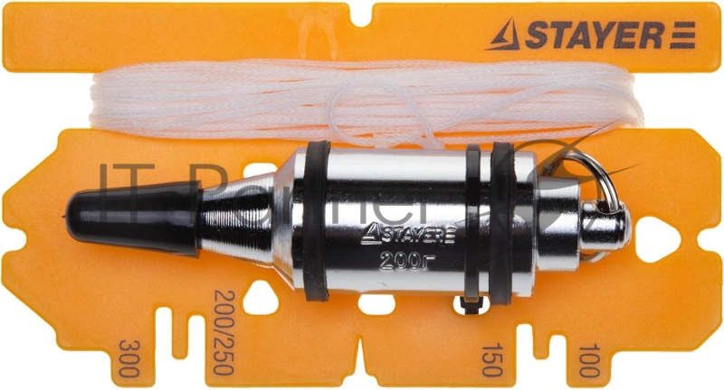 Отвес STAYER ″PROFI″ строительный со шнуром, с противоударным ободком, 300 г