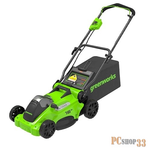 Газонокосилка аккумуляторная GreenWorks GD40LM16X, 40V, бесщеточная, 41 см, без АКБ и ЗУУ (2517907)