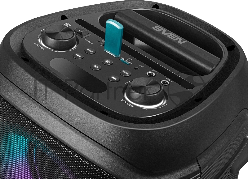 Колонка порт. Sven PS-800 черный 100W 2.0 BT 10м 4400mAh