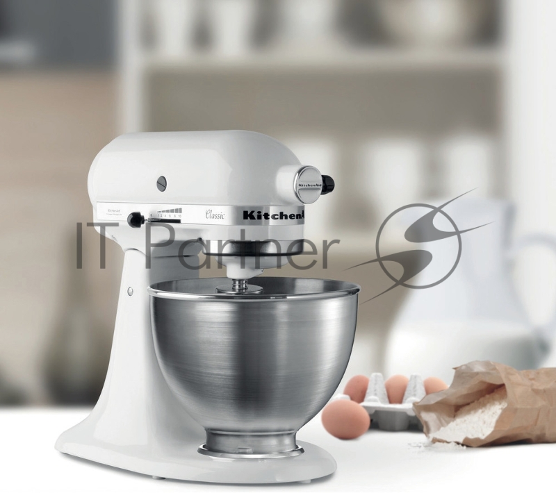 Миксер KitchenAid Classic, настольный, с откидным блоком, 4,3 л, белый