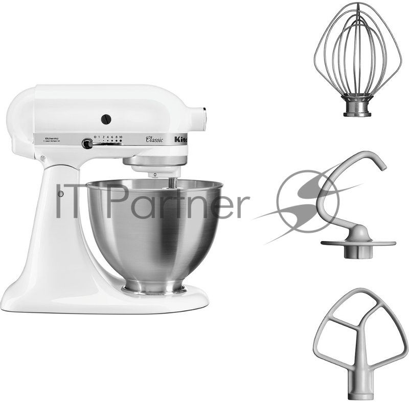 Миксер KitchenAid Classic, настольный, с откидным блоком, 4,3 л, белый