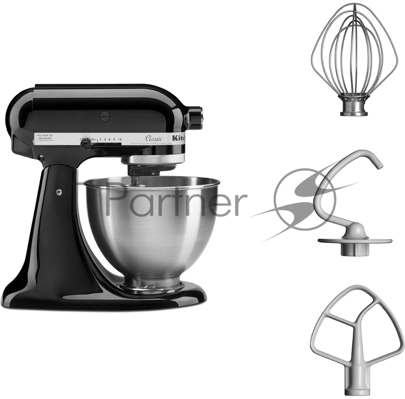 Миксер KitchenAid Classic, настольный, с откидным блоком, 4,3 л, черный