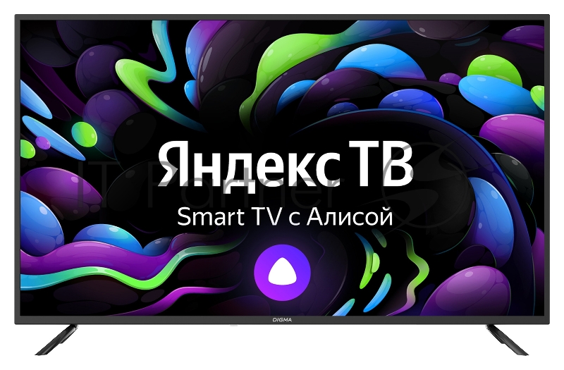 Телевизор LED Digma 55 DM-LED55UBB31 Яндекс.ТВ черный 4K Ultra HD 60Hz DVB-T DVB-T2 DVB-C DVB-S DVB-S2 USB WiFi Smart TV