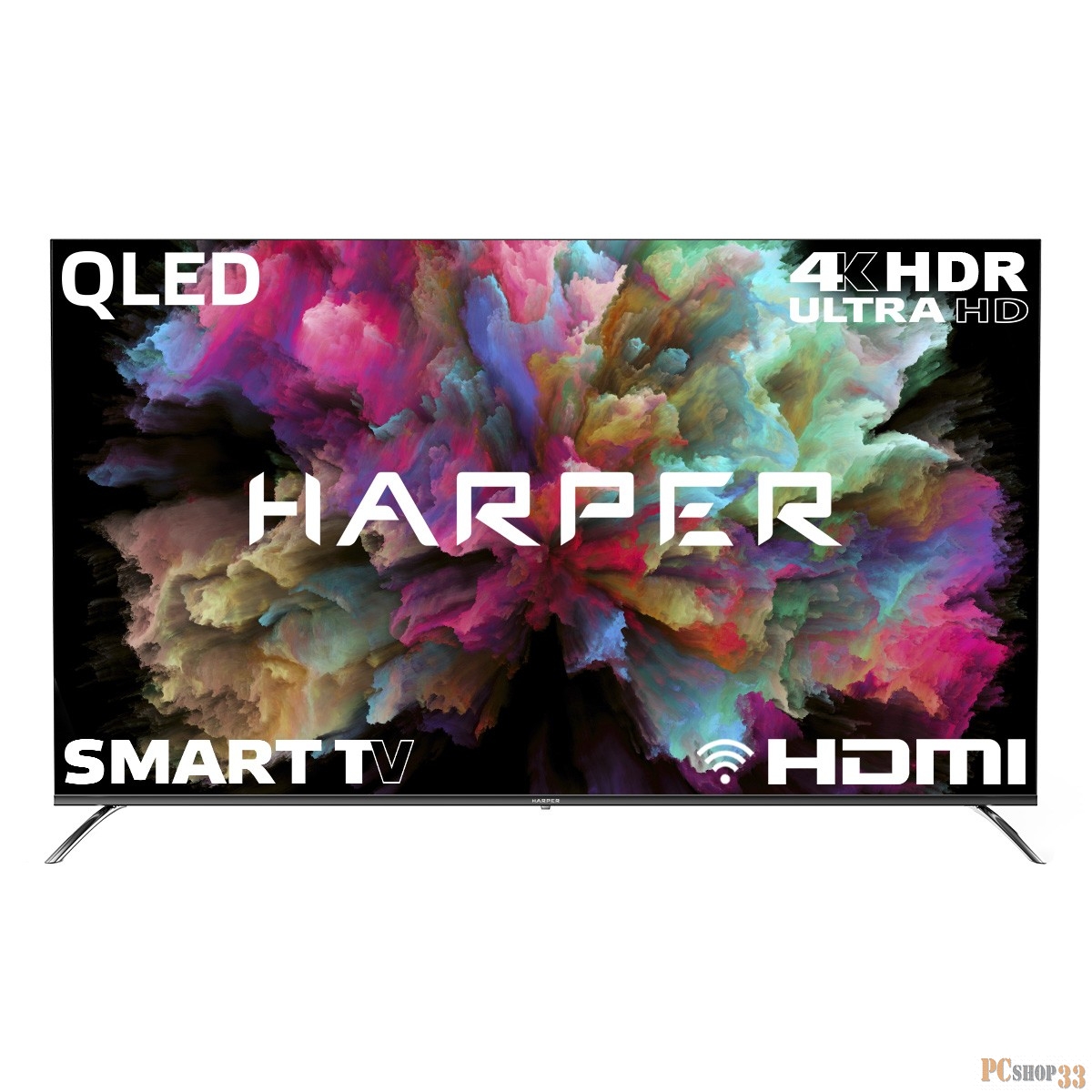 Телевизор HARPER 65Q850TS NEW QLED METAL FRAME Ultra Slim AOSP 11 1,5Gb + RAM, 8Gb ROM with Bluetooth RC