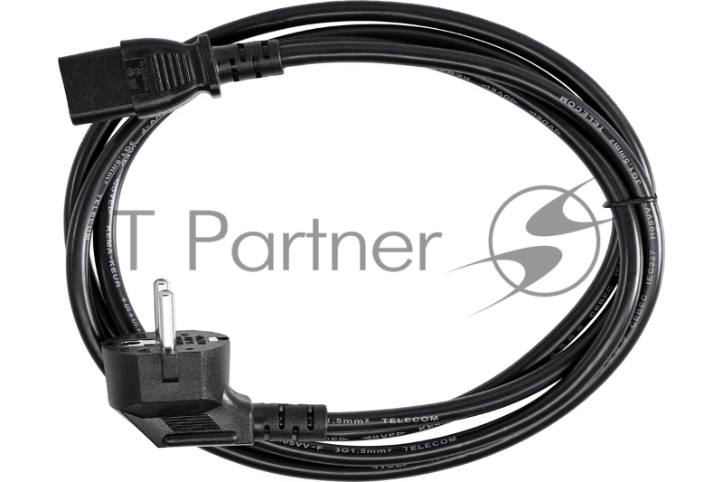 Кабель комп - розетка 220V EU (угловой) 3GX1,5mm2, 1,8m, медь, Telecom
